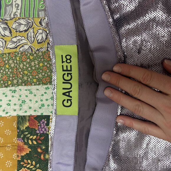 Gauge 81 Kailua Sequin Mini Skirt in Lavender Purple Sheen - Picture 5 of 8